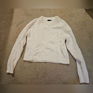 Quince Ivory Textured Knit Sweater